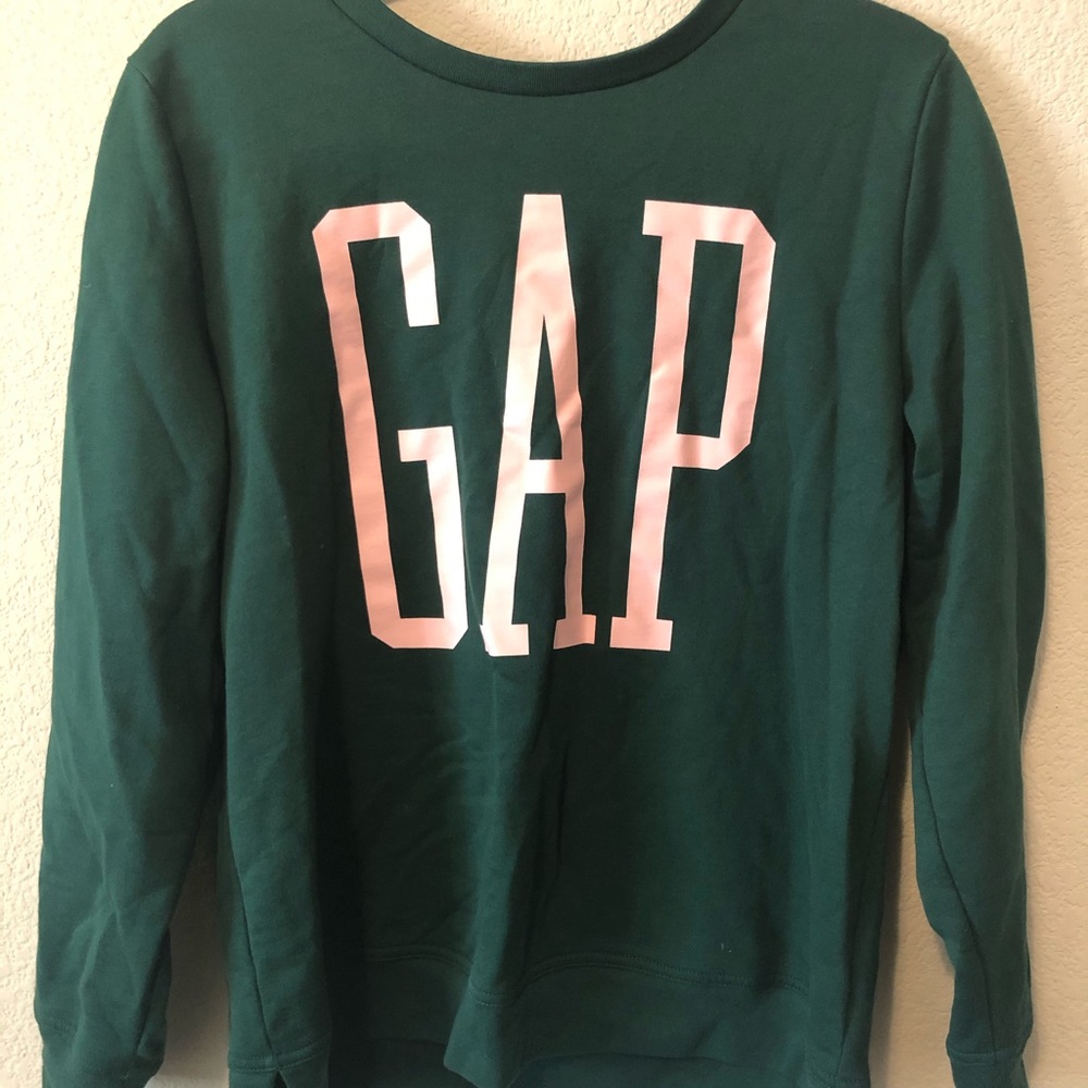 Gap Dark Green Crew Neck Sweatshirt